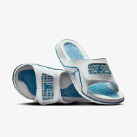 【NIKE 耐吉】拖鞋 Jordan Hydro IV Retro 男鞋 白 藍 防滑 涼拖鞋 魔鬼氈 喬丹(532225-141)