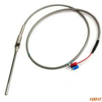 1M High Temperature Cable PT100 RTD+5mm Thread Thermometer Sensor -200~400℃ best