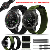 22 26mm Smart Watch Band Sport Nylon Replacement Strap For Garmin Fenix 6 6S 6X Pro 5 5X 5S 3 HR Mk2 MK1 Tactix Delta Wristband