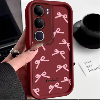 Sarung Silikon Lembut, Corak Ikatan Simpul Merah Jambu Comel, Sarung Bergaya, Kalis Kejutan, Sesuai 