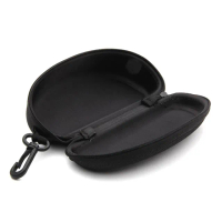 【ENANSHOP 惡南宅急店】母親節禮物 時尚掛勾眼鏡盒2入組 送鏡布 拉鍊盒 太陽眼鏡盒 加大耐壓 拉鍊盒 高質