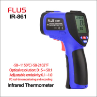 FLUS Digital Infrared Thermometers Non-contact Laser IR Thermometer Handheld Portable Electronic Outdoor Thermometer Pyrometer