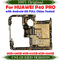 512GB Original Unlocked For HUAWEI P40 Pro Motherboard with Full Chips Logic Board P40Pro Mainboard Good Working Full Chips