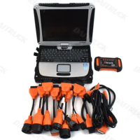 full set multi-brands xtruck y009 hdd universal diagnostic tool support for um-mis /isu-zu /hi-no /vo-lvo with cf19 laptop