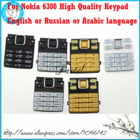 For Nokia 6300 Brandnew Mobile Phone Housing Keypad Cover English or Russian Arabic Language Keyboard