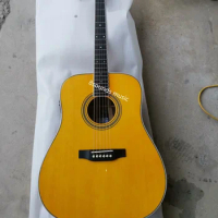 free shipping professional acoustic guitar dreadnought vintage guitar 35 model ebony fretboard one piece head custom shop guitar