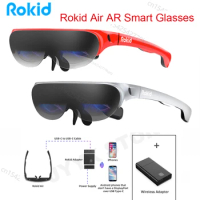 Newest Rokid Air AR Smart Glasses 120" Screen with 1080P OLED Dual Display 43°FoV 55PPD Foldable Home Game Viewing Device