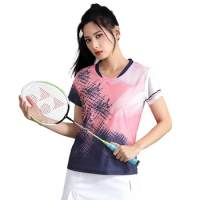 Badminton Training Shirts Women Gym Breathable Ultral Light Table Tennis Short Sleeve Golf Sportswear Ping Pong Jerseys Clothes