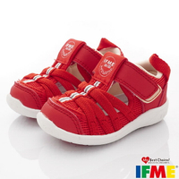 ★IFME日本健康機能童鞋-透氣休閒鞋水涼鞋款IF20-130602紅(寶寶段)