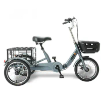 Pedal Three-Wheeler Tricycle Walking Assist for The Elderly Disabled Folding Mobility Aids Portable Shopping Tricycle