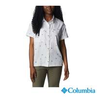 Columbia 哥倫比亞 女款-超防曬UPF50快排短袖襯衫-白色 UAR09080WT / S23
