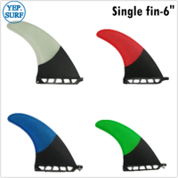 Single Centre Fin 6นิ้ว Paddle Board Surfboard Fin Honeycomb Carbon Stand Up Paddle Surf อุปกรณ์เสริม