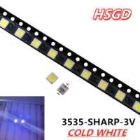 For SHARP 100pcs LED TV Application LCD Backlight for TV LED Backlight 1W 3V 3535 3537 Cool white GM5F22ZH10A