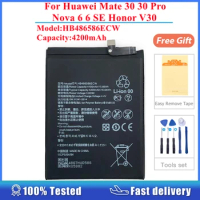 For Huawei Mate 30 30 Pro Nova 6 6 SE Honor V30 HB486586ECW 4500mAh Battery Rechargeable Accumulator