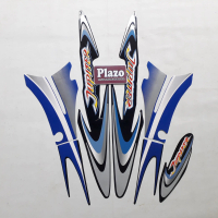 sticker striping lis body motor Jupiter 2003 Hitam-Biru