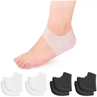 Gel Silicone Heel Protector Heel Cups Spurs Cracked Plantar Fasciitis Gel Heel Pads Sleeve Socks Feet Care Skin Repair Cushion