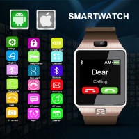 รุ่นยอดนิยม DZ09 สมาร์ทวอทช์บลูทูธศัพท์สำหรับเด็กนาฬิกาหน้าจอสัมผัสการ์ดหลายภาษาสมาร์ทโฟน .