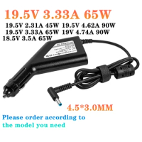 19.5V 3.33A 4.62A 2.31A 4.74A 3.5A Laptop DC Power Adapter Car Charger For Hp Envy14/15 Pavilion M4/15 Ppp009C 15-J009Wm