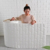3D Imitation Brick Self-adhesive Panel Wall Sticker Waterproof Wallpaper Wall Decorations Living Room Backdrop DIY Decal