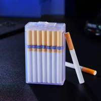 Cigarette Case Transparent Waterproof Plastic Cigarette Holder Pocket Storage Box Hold 20pcs Cigarettes Whole Pack Smoking Box