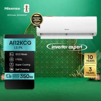 Hisense AC AI12KCG Inverter 1.5 PK Cooler Perlindungan Cepat ECO Mode Hemat Energi Self Cleaning 6 L