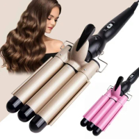 Electric Curler Curler Three Tube Curler Water Ripple Hair Stylist Hair Design Tool 22mm/25mm Hair Styling Instruments