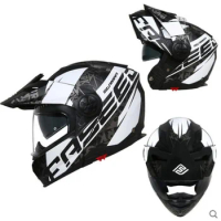 Helmet motorcycle motocross double lens full face flip up riding ATV capacete ECE R22.05 casco de mo