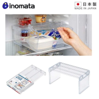 asdfkitty*日本製 INOMATA 透明ㄇ字型收納架-大/冰箱整理架高層板-公仔.扭蛋展示架