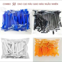 ( giao màu ngẫu nhiên) Sét Dao Cạo Râu 50 Cây/Túi Siêu Tiết Kiệm , Nhựa Cao Cấp Bền Bỉ
