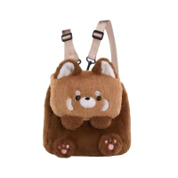 New Lesser Panda Plush Bag Doll Doll Cartoon Cute School Bag Single Double-Shoulder Bag Female