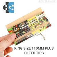 Kertas Bob Marley King Size 110MM Plus Filter tips - Brown Paper BOB' Cone Edition