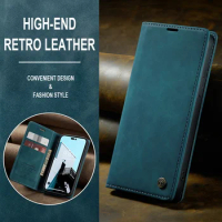 2024 Strong Magnetic Flip Cover for OPPO A76 A74 A95 A96 A36 Reno 8 8 Pro 8 Lite Reno 7 7 Lite 6 Lite Matte PU Leather Wallet Ca