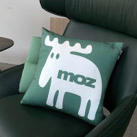【moz】moz瑞典 北歐風雙面抱枕套 45cm(經典LOGO-樹木綠)
