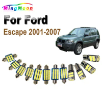 13Pcs LED Interior Reading Map Dome Trunk Light Kit License Plate Lamp For Ford Escape 2001 2002 2003 2004 2005 2006 2007