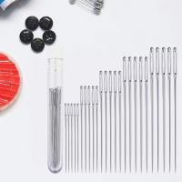 25pcs/set Stainless Steel Sewing Needles Crafts Household Threading Embroidery Hand Stitching Big Ey