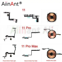 AiinAnt Power Volume Buttons Mute Wireless Charging Flash Light Power Flex Cable For iPhone 11 Pro 11Pro Max Repair Parts