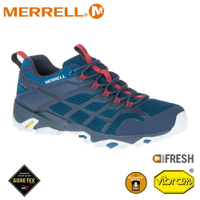 【MERRELL 美國 男 MOAB FST 2 GORE-TEX功能健行鞋《 藏藍/正紅》】ML500117/健走鞋