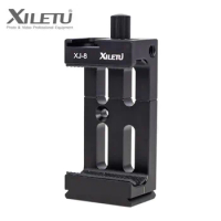 XILETU XJ8 Metal Phone Clip Holder Arca Swiss Standard for iPhone Xiaomi Samsung Mobile Phones Vlog Photography Accessory