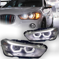 AKD Car Styling Head Lamp for BMW X1 Headlights 2017-2020 F48 LED Headlight Porjector Lens DRL Angel Eye Automotive Accessories