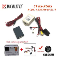 Vkauto RGBS to CVBS Adapter Kit Rear View Camera Accessory RGB Converter Adapter For VW RCD510 RNS510 RNS315