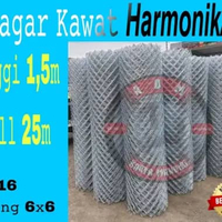 Pagar Kawat Harmonika Galvanis Tinggi 1,5m Panjang 1 roll 25m (kuat - kokoh - terpercaya)