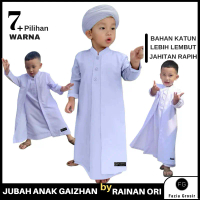 Jubah Anak Laki Laki Gaizhan Umur 1-13 tahun by Rainan ORI Free Peci Koko Bahan Katun Nyaman Muslim 