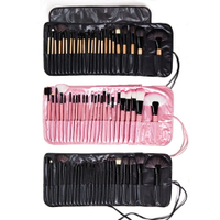 化妝刷 24支化妝刷套裝全套彩妝工具組合初學者眼影刷子黑粉色化妝筆32支-快速出貨