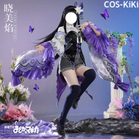 COS-KiKi Anime Puella Magi Madoka Magica Akemi Homura Game Suit Elegant Dress Cosplay Costume Halloween Party Outfit Women