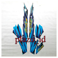 striping stiker lis les body yamaha force 1 1993 biru Motorcycle