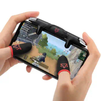 SARAFOX Auto shooting Game Triggers Joystick Games Controller Shoulder Button Handle for iPhone Black Shark 3 / 3S / 3 Pro