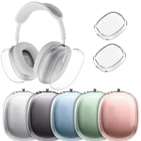 For Airpods Max Case Metal ANC Bluetooth Earphones Noise Cancellation Headphone Transparent TPU Protective Cases For AirPods Max