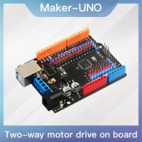 Emakefun Maker UNO for Arduino Uno R3 with Two-Way Motor Drive Interface ATMEGA328P CH340 Maker Motherboard for Arduino Uno R3