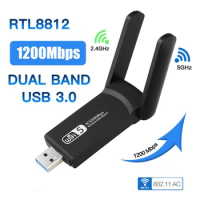 2.4G 5G 1200Mbps Usb Wireless Network Card Dual Band Wi-Fi Usb 3.0 Dongle Antenna AP Wifi Adapter Lan Ethernet 1200M
