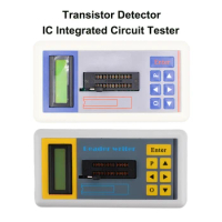 Transistor Tester Integrated Circuit IC Tester Maintenance Tester MOS NPN Detector 3.3V/5.0V/Auto Search Mode for 74ch/osmo
